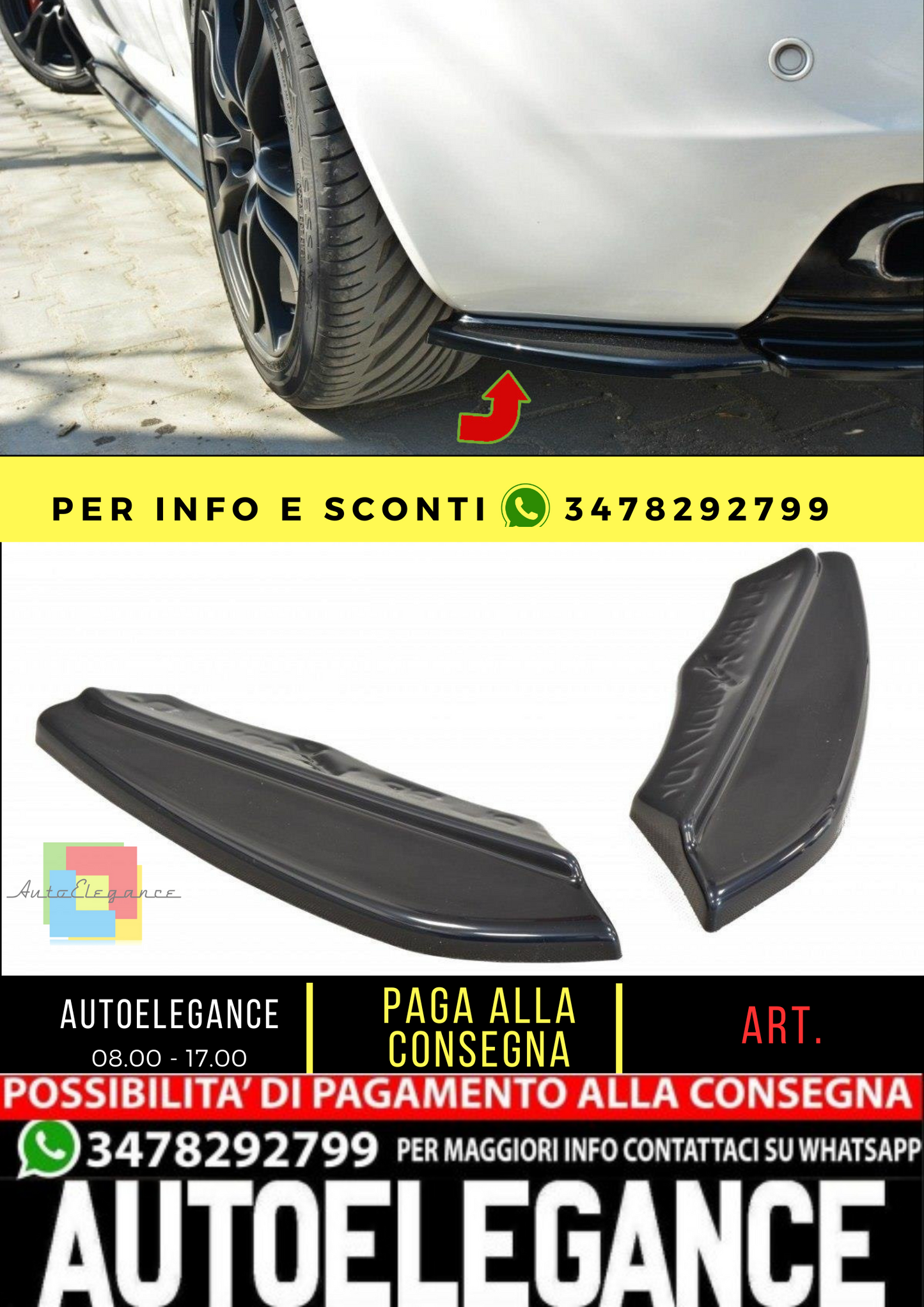 🔥SPLITTER LATERALI POSTERIORI Alfa Romeo Brera🔥