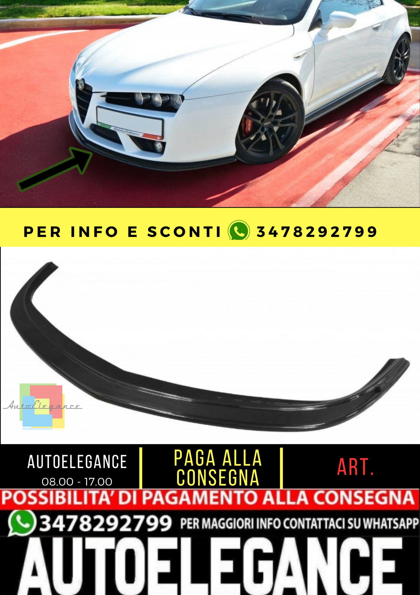 😊SPLITTER ANTERIORE Alfa Romeo Brera😊