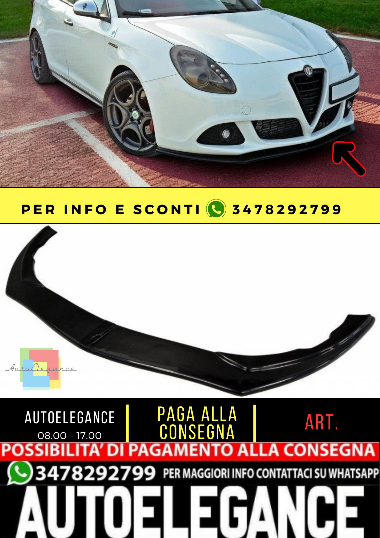 ✨SPLITTER ANTERIORE V.1 Alfa Romeo Giulietta✨