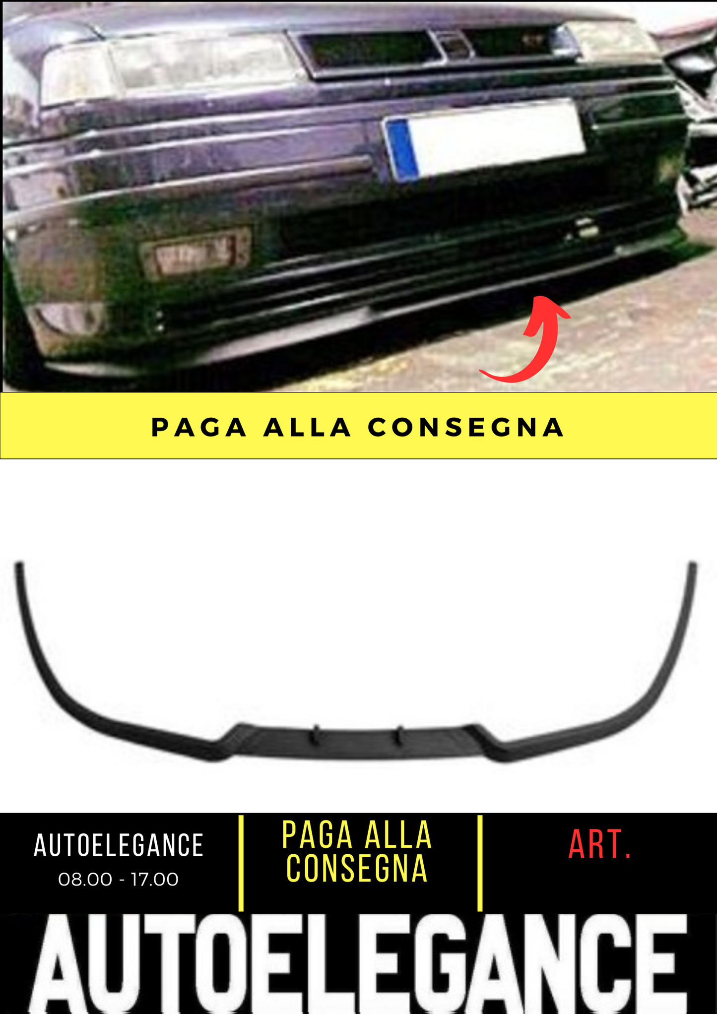 💕SPLITTER ANTERIORE ADATTO PER SEAT TOLEDO MK1 1L💕