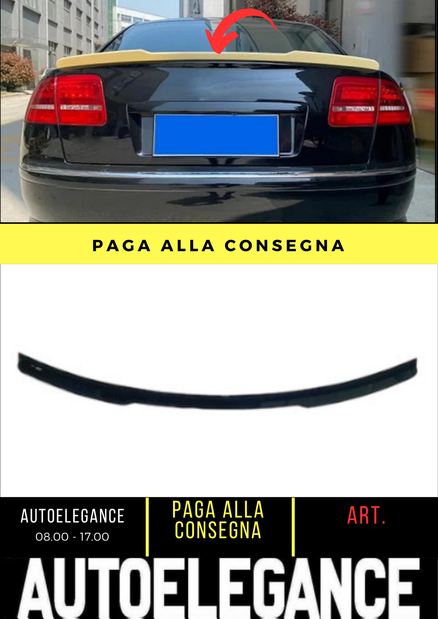 💕 SPOILER POSTERIORE ADATTO PER AUDI A8 D3 💕