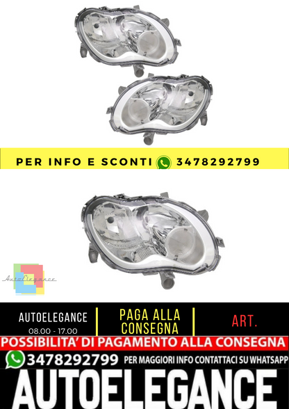 🔥Set fari per Smart City Coupé + motore Fortwo 450 H1 H7 alogeno LWR🔥