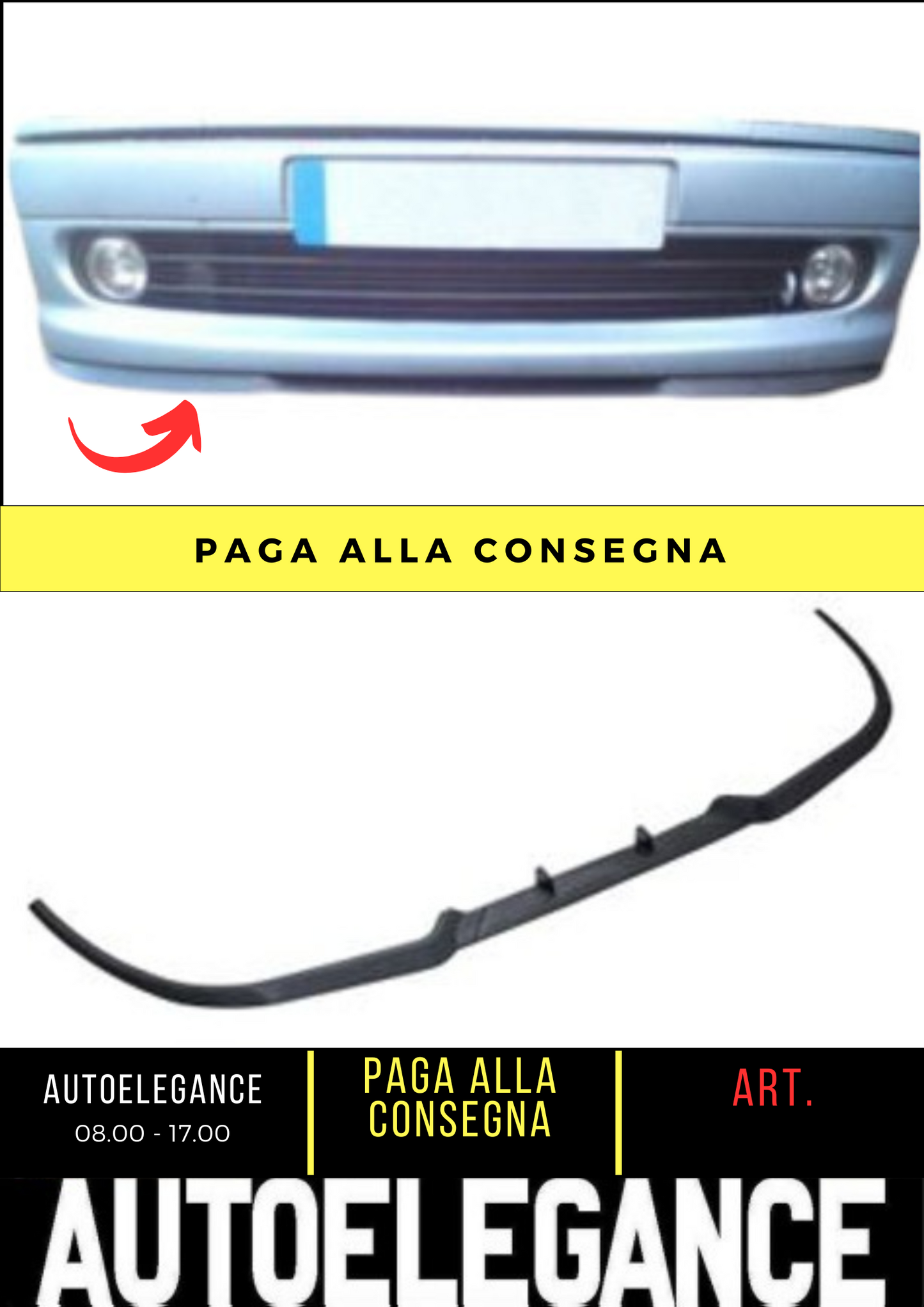 💕SPLITTER ANTERIORE ADATTO PER PEUGEOT 306 💕