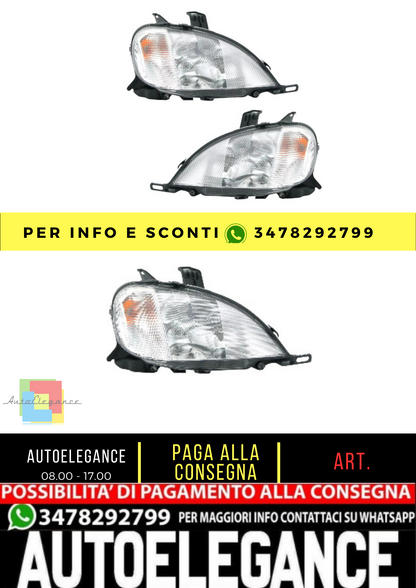 🔥Headlights set for Mercedes M-Class W163 1998-01 LWR halogen lens🔥