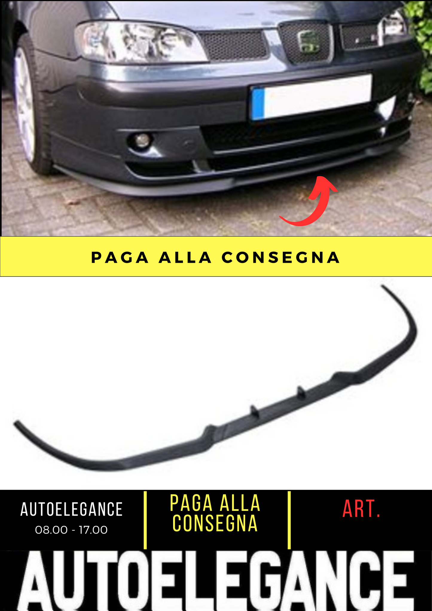 💕SPLITTER ANTERIORE ADATTO PER SEAT IBIZA MK2 MK3 💕