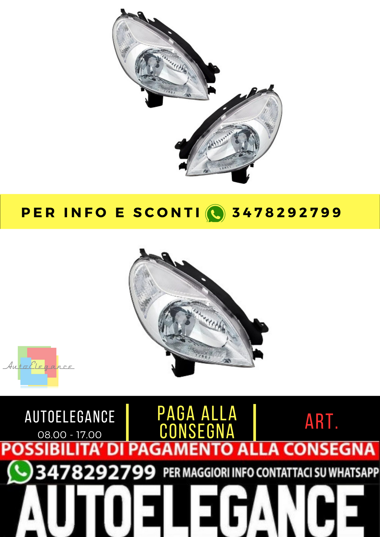 🔥Headlights Set for Citroen Xsara Picasso N68 2004-2009 H4 LWR🔥