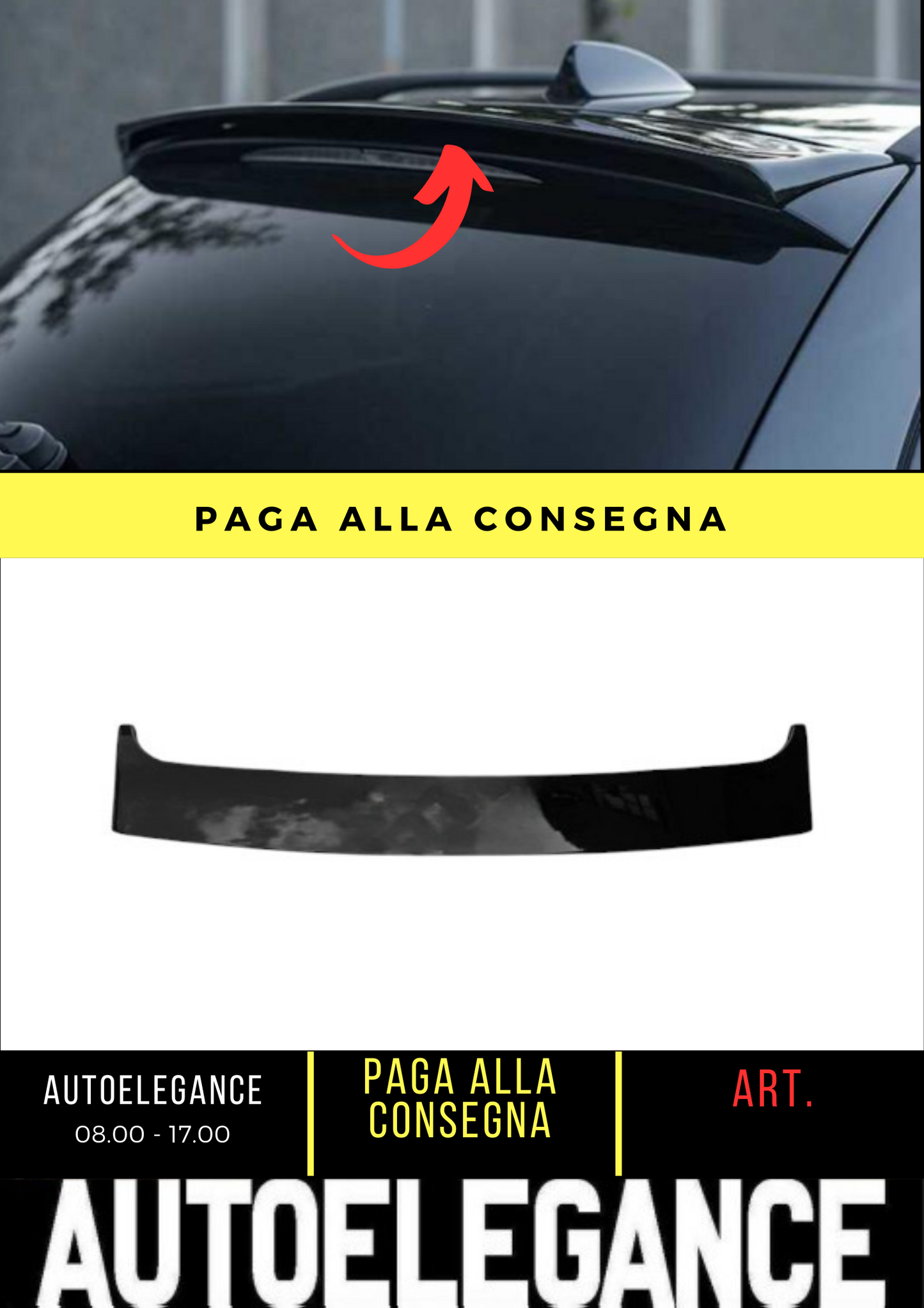 💕 SPOILER POSTERIORE ADATTO PER BMW 5 E61 NERO LUCIDO 💕