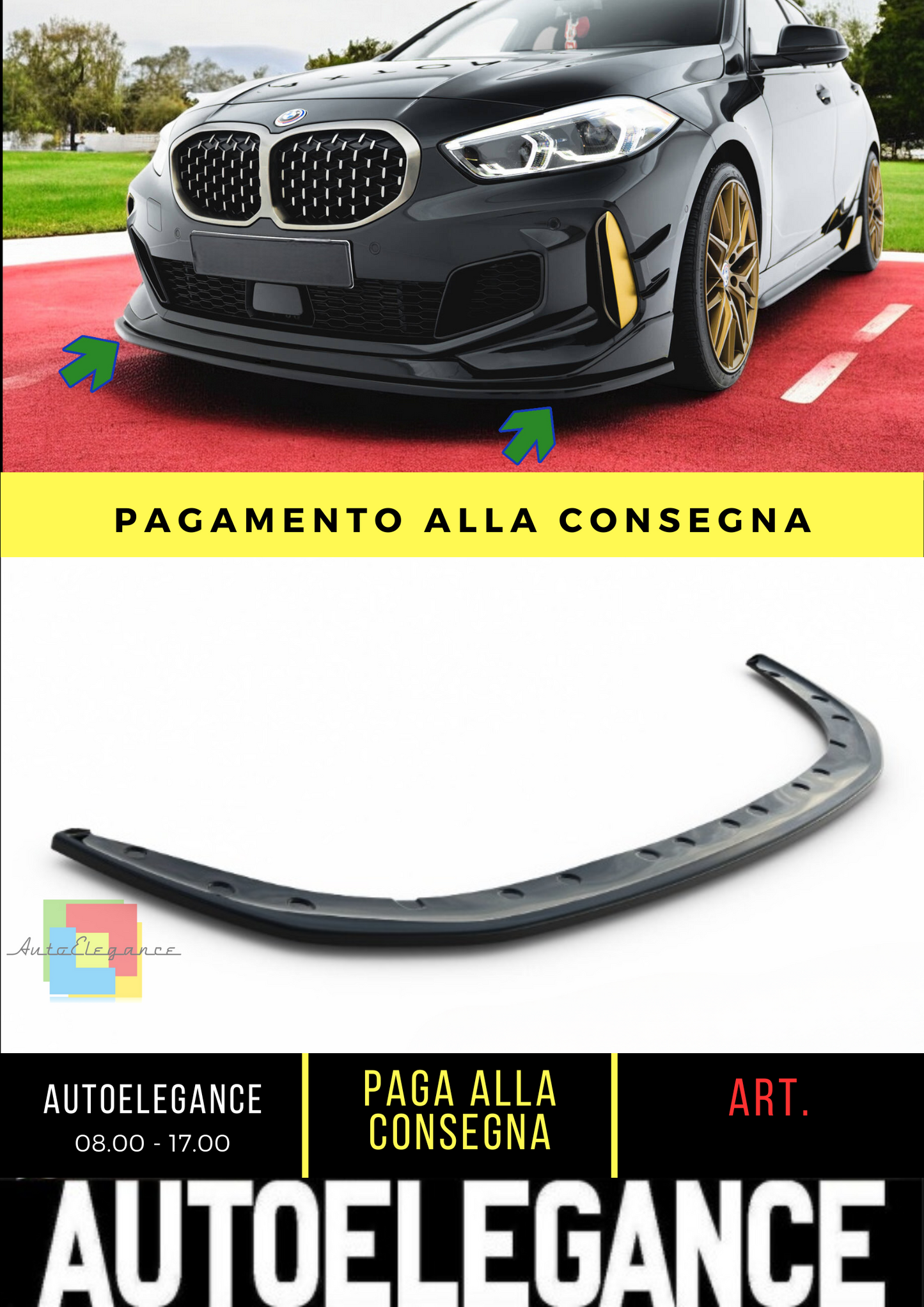 ⭐BMW M135i M-Performance F40 front splitter⭐