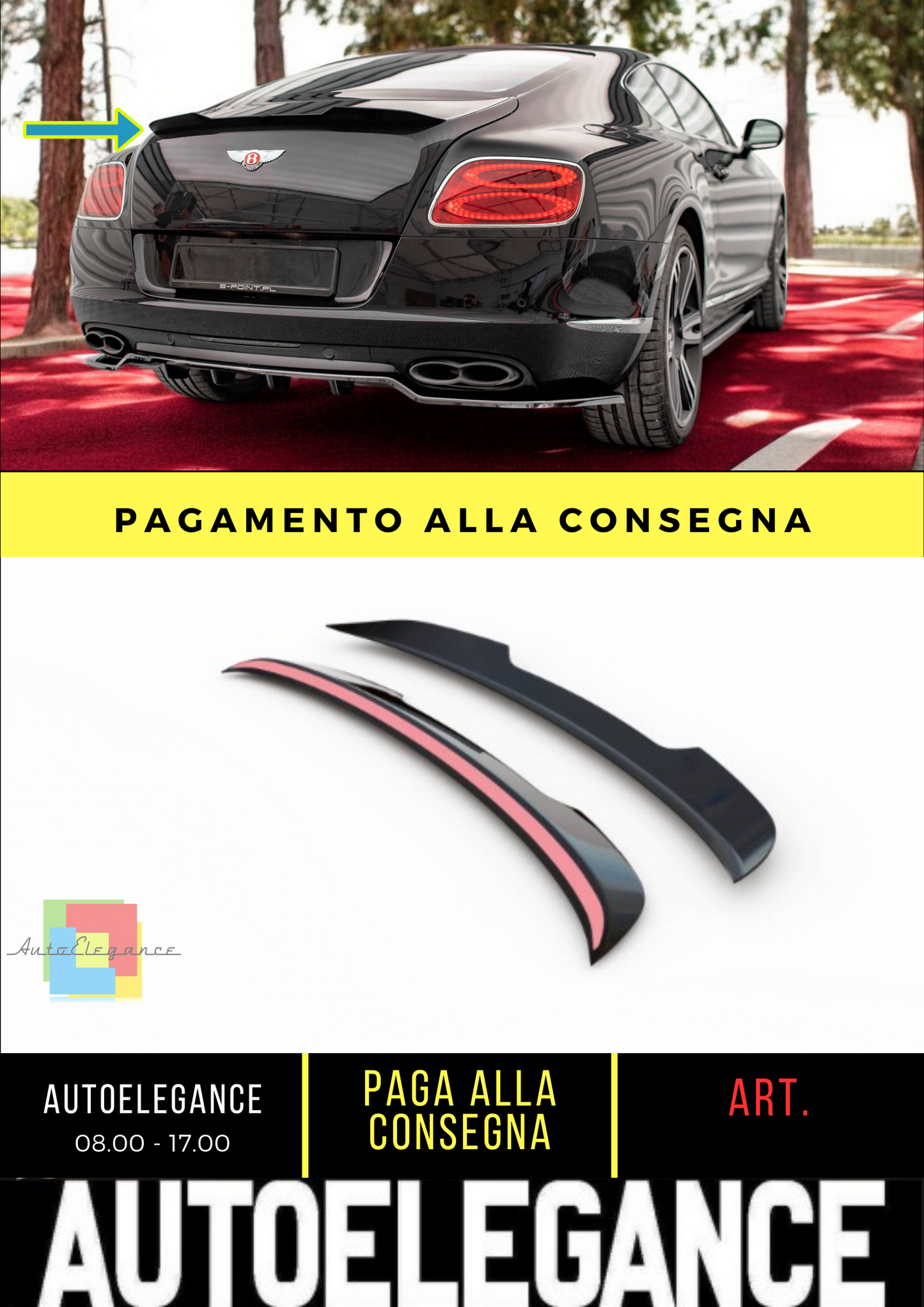 ✨Tappo spoiler Bentley Continental GT V8 S Mk2✨