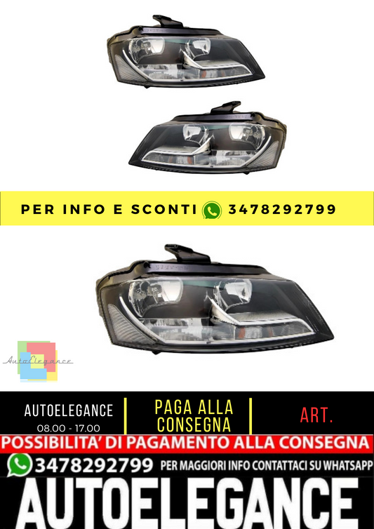 🔥Headlights for AudiA38P 2008- Facelift Sportback Limo Cabrio H7 LWR Set🔥