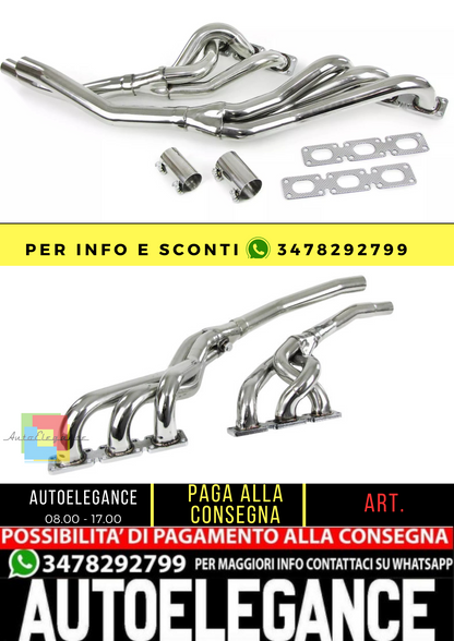 🔥Collettore racing in acciaio inox per BMW E34 520i 24V + 525i 24V M50🔥