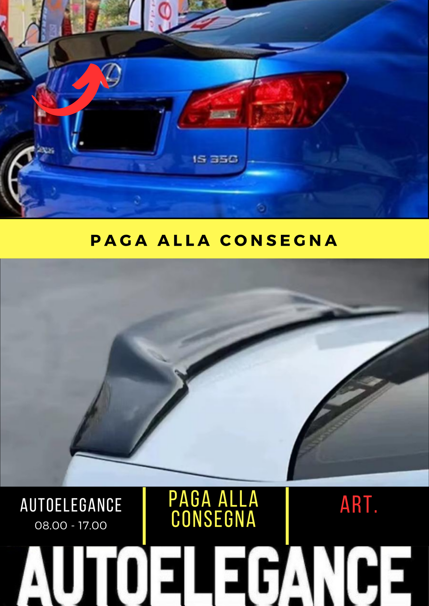 💕 REAR SPOILER SUITABLE FOR LEXUS IS II 2005-2013 BLACK 💕