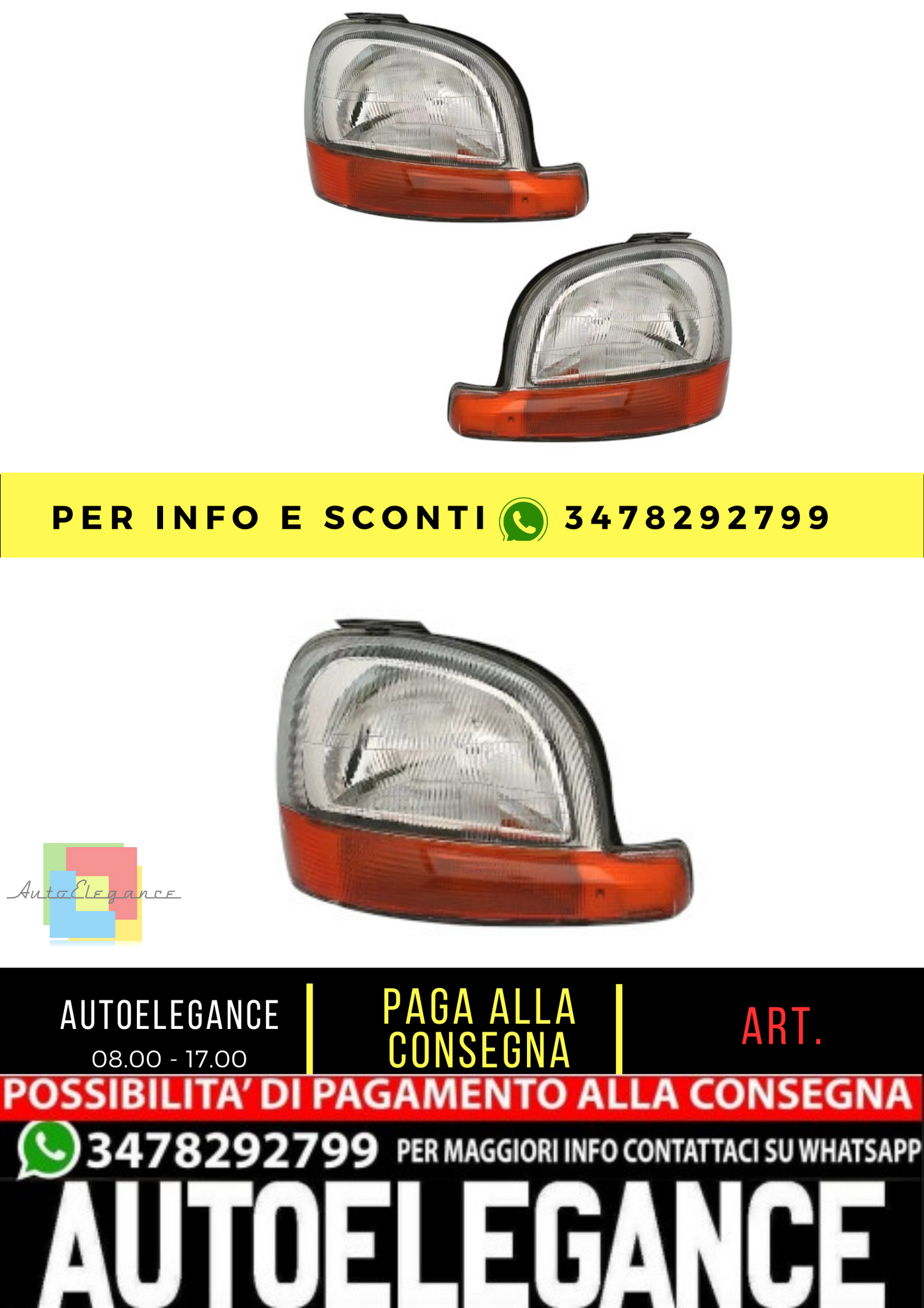 🔥Set fari per Renault Kangoo 1998-2003 H4 LWR 🔥