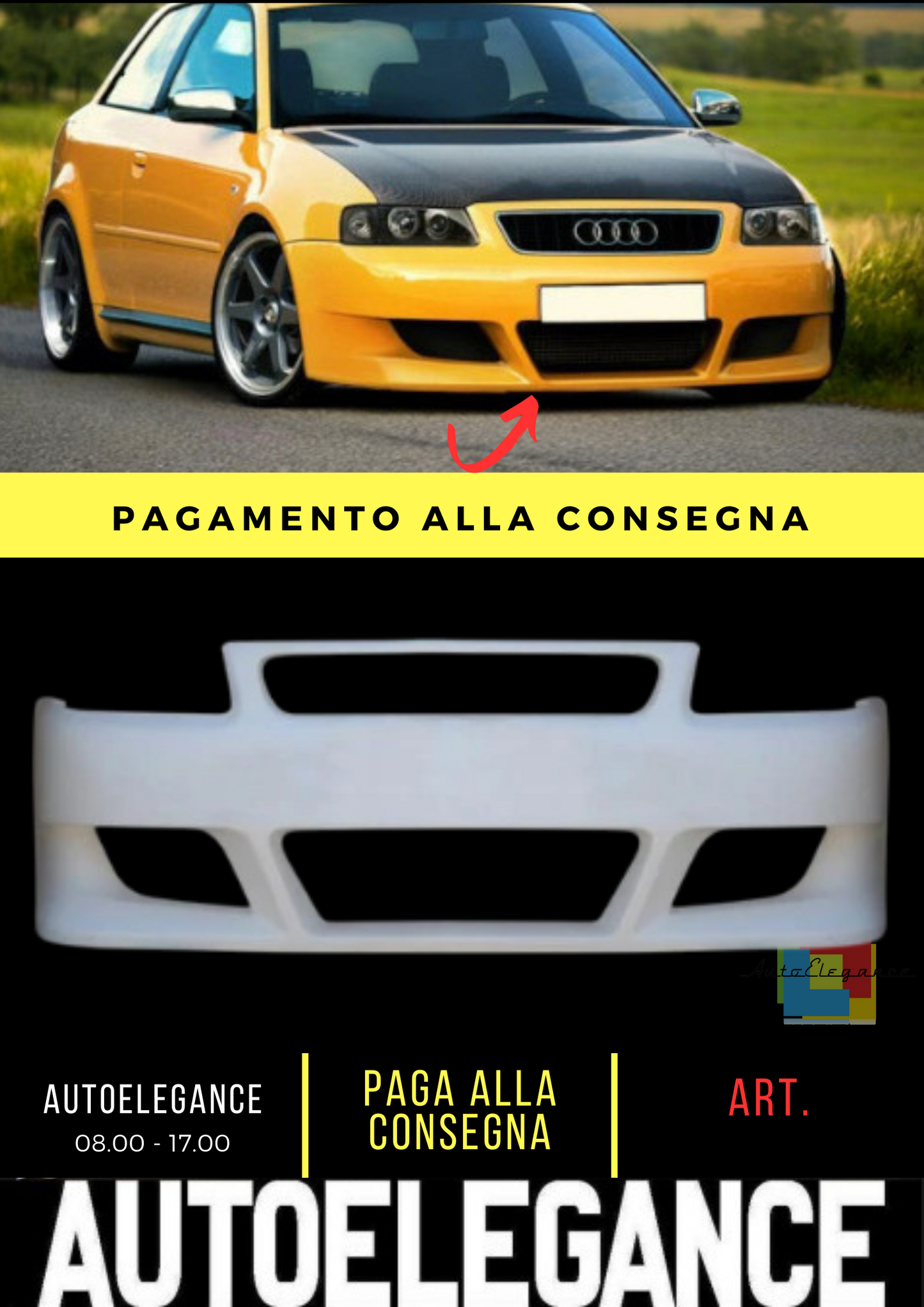 😍PARAURTI ANTERIORE ADATTO PER AUDI A3 8L 😍