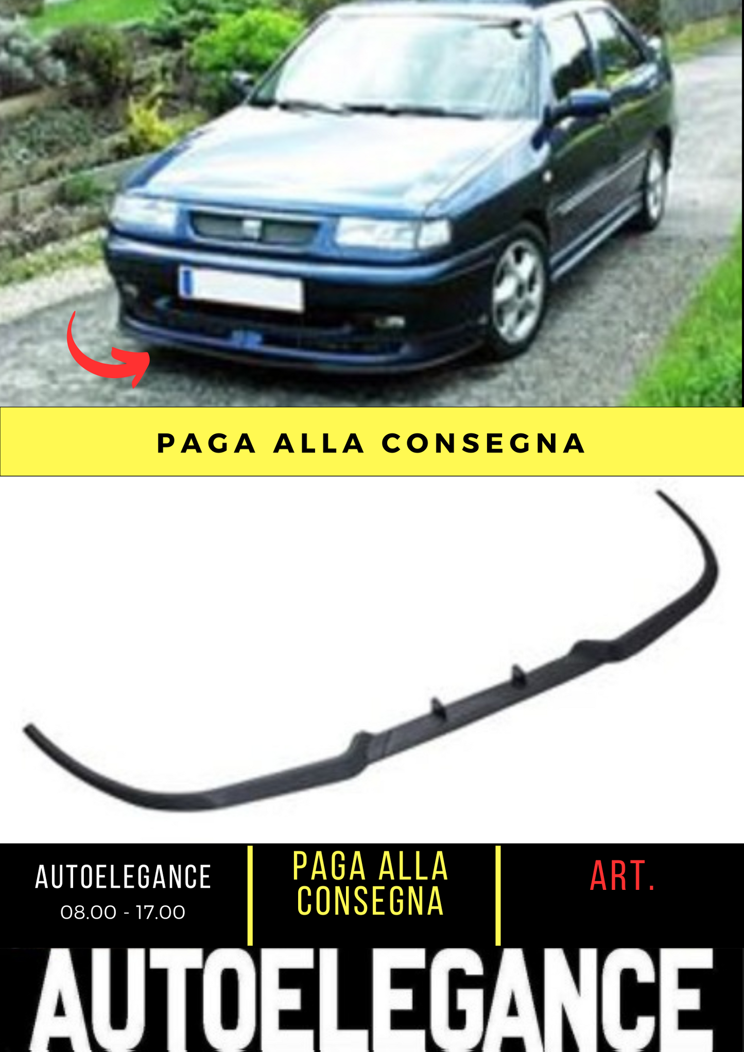 💕SPLITTER ANTERIORE ADATTO PER SEAT TOLEDO MK1 💕