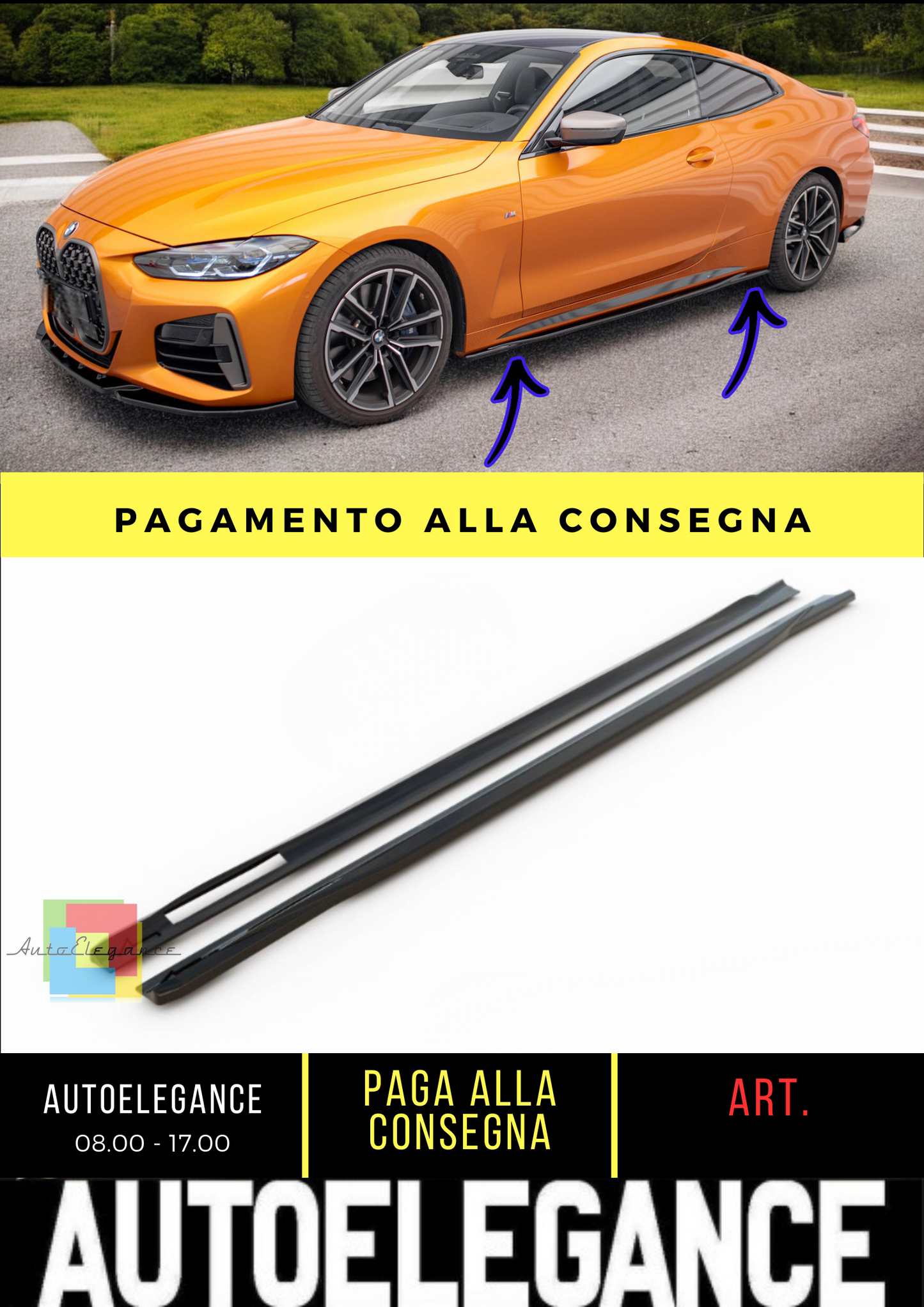 ⭐Set di splitter BMW M440i Coupe G22 /G22 Facelift⭐