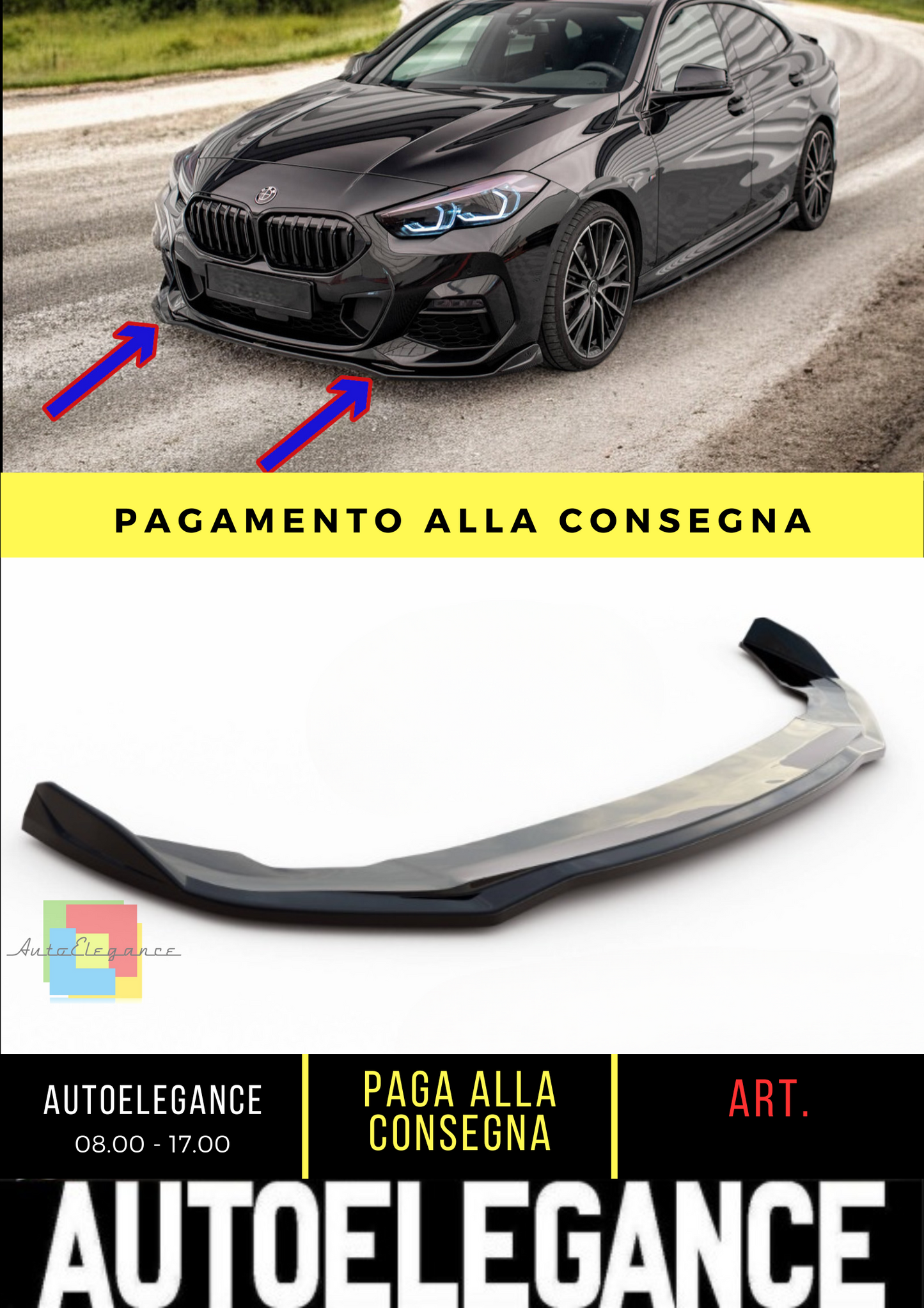 ⭐Set di splitter BMW 2 Gran Coupe M-Pack F44⭐