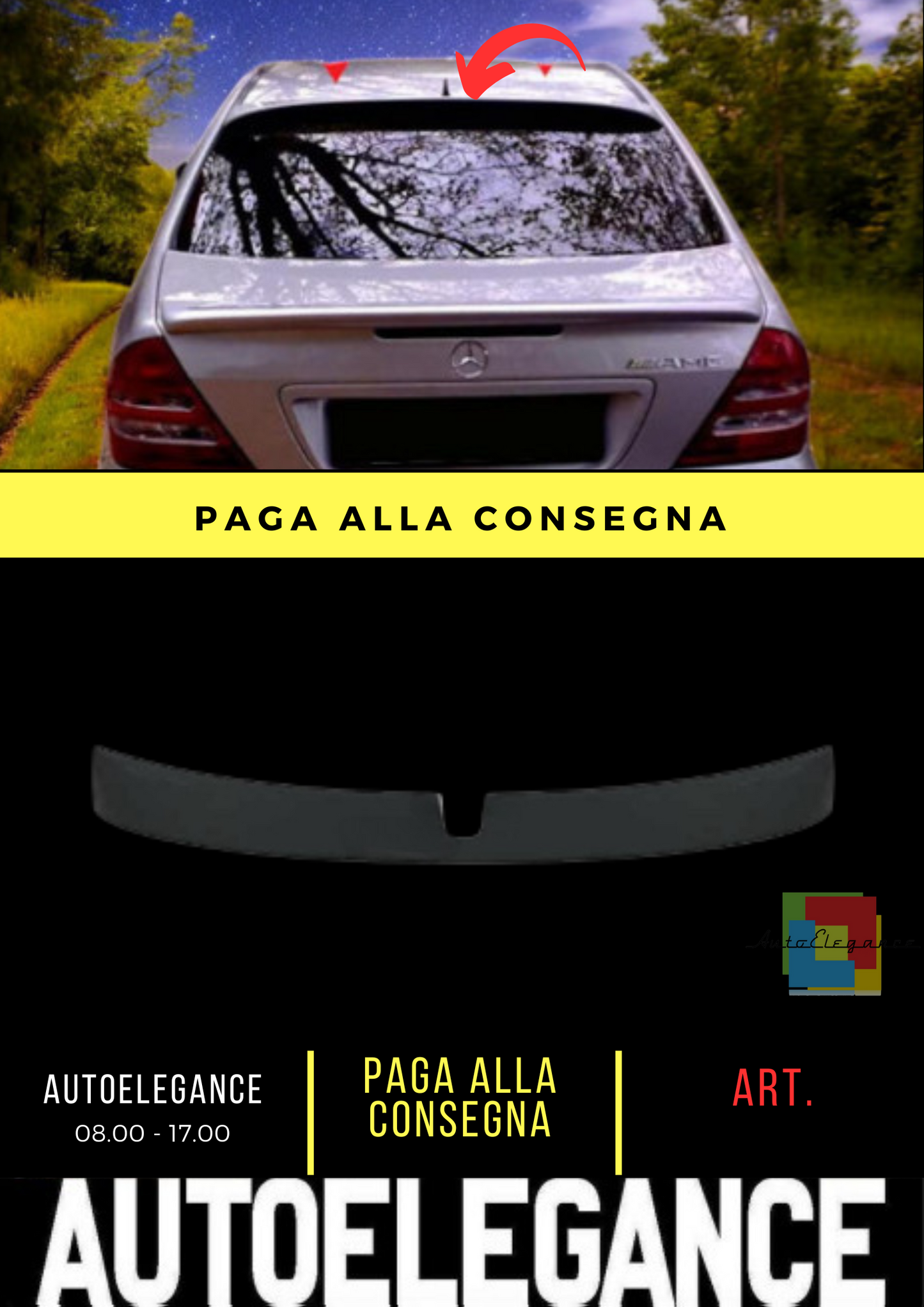 💕 REAR SPOILER SUITABLE FOR MERCEDES C-CLASS W203 💕