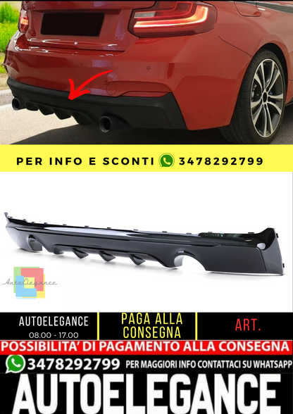 🔥Diffusore posteriore performante nero lucido adatto per serie 2 BMW F22 F23🔥