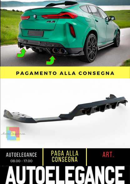 ⭐Splitter posteriore (con barre verticali) BMW X6 M F96 Facelift⭐