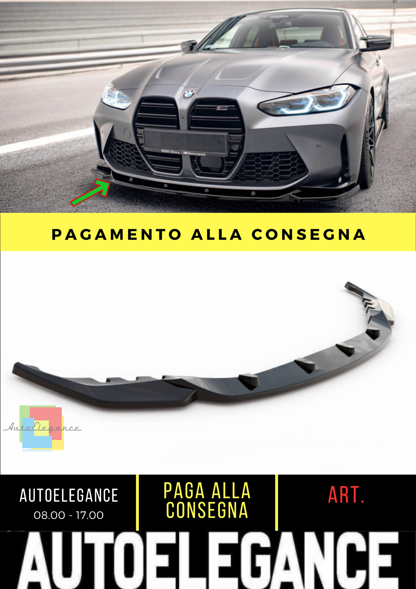 ⭐Splitter anteriore V.2 BMW M3 Berlina / Touring G80 / G81⭐