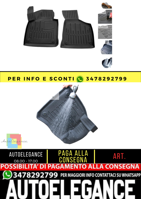 🔥Rubber mats for VW Caddy 3 2K 2003-2020 3D shell set front mats🔥