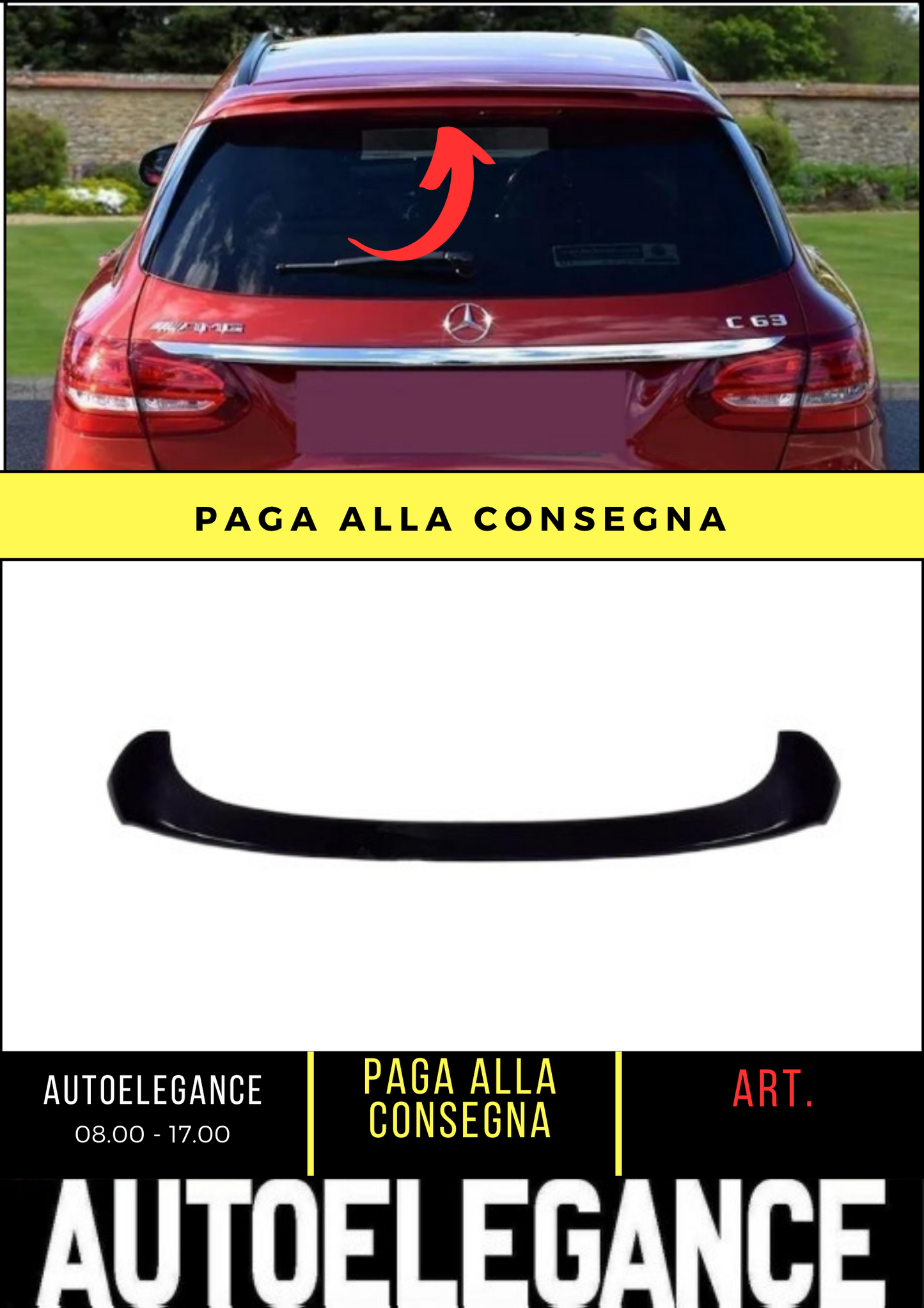 💕 REAR SPOILER SUITABLE FOR MERCEDES C CLASS W205 💕
