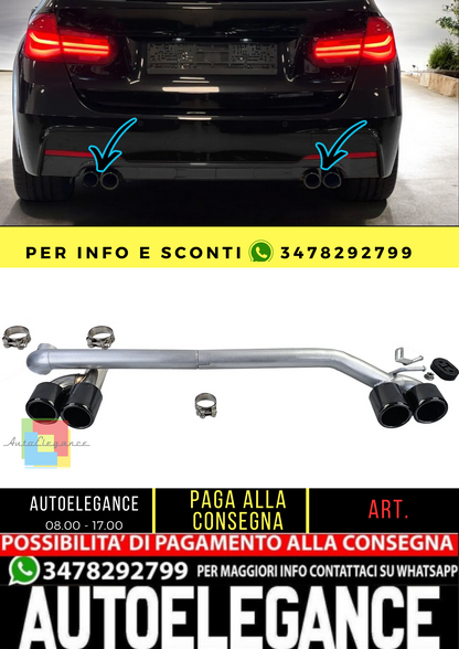 🔥Conversione look terminale di scarico duplex a 4 tubi per BMW F30 F31 🔥