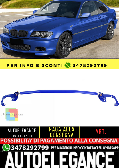 🔥Barra duomi in alluminio blu regolabile per BMW E46 6 cilindri 🔥
