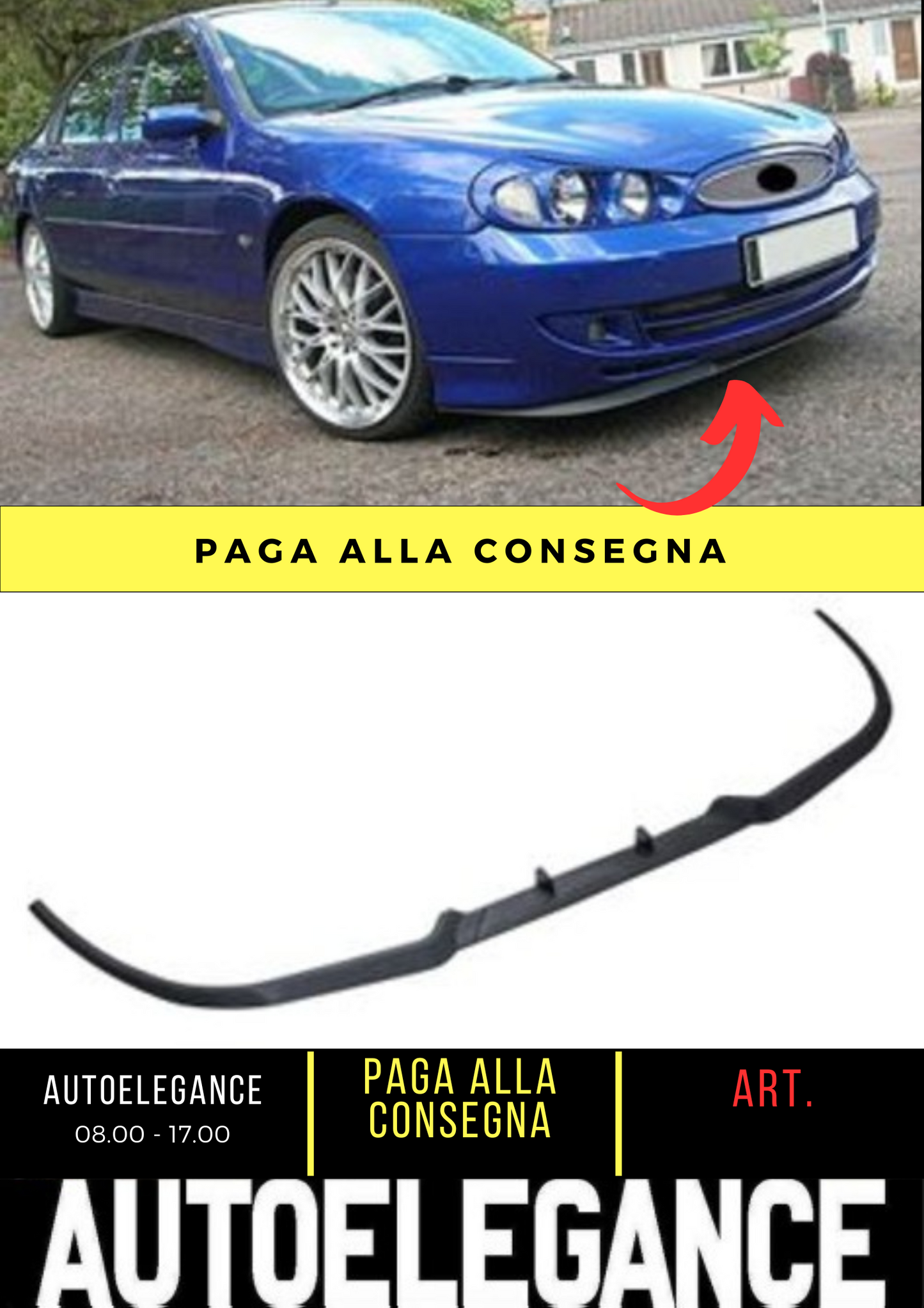 💕FRONT SPLITTER SUITABLE FOR FORD MONDEO MK1 MK2💕