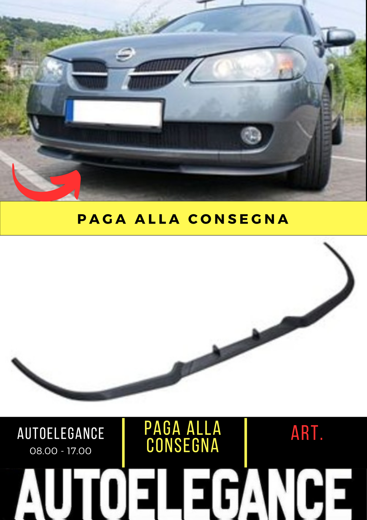 💕SPLITTER ANTERIORE ADATTO PER NISSAN ALMERA 2 N16💕