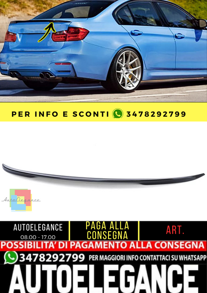 🔥Spoiler posteriore sportivo effetto carbonio adatto per BMW Serie 3 F30 Berlina F80 M3 11-19🔥