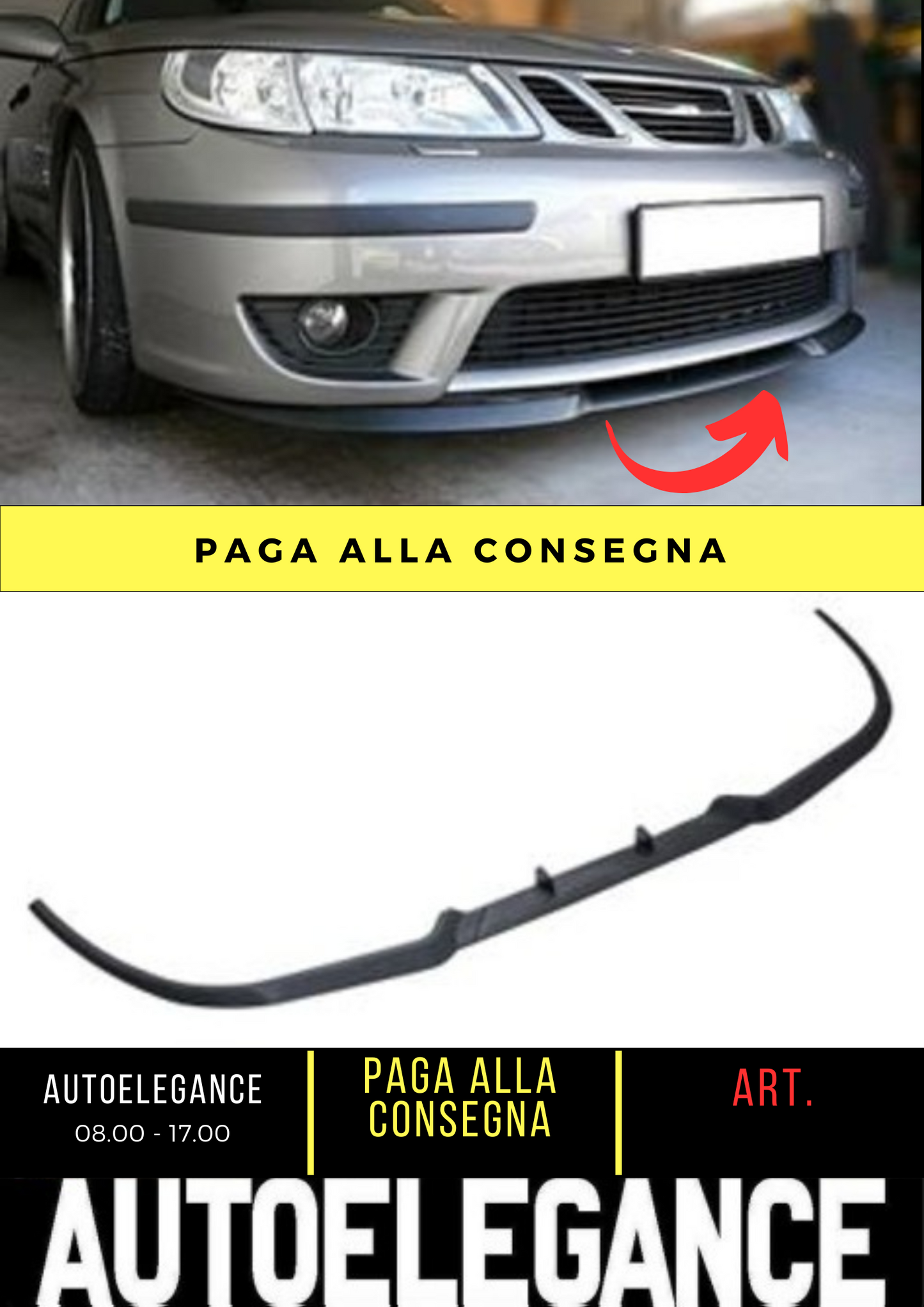 💕SPLITTER ANTERIORE ADATTO PER SAAB 9-5 MK1 💕
