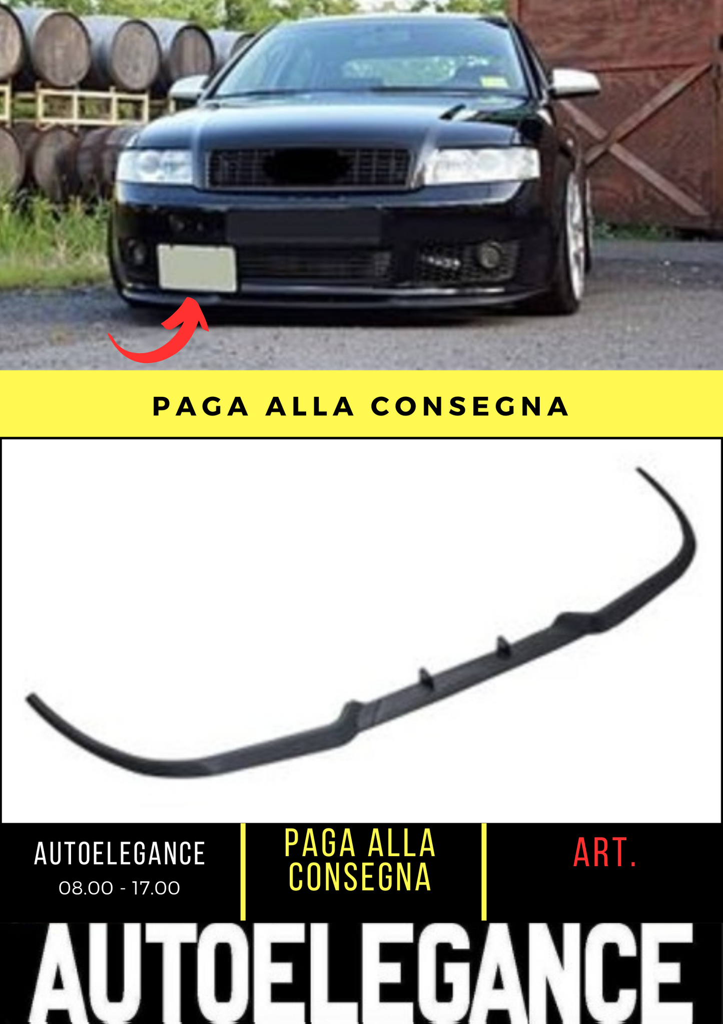 💕FRONT SPLITTER SUITABLE FOR AUDI A4 B6 💕