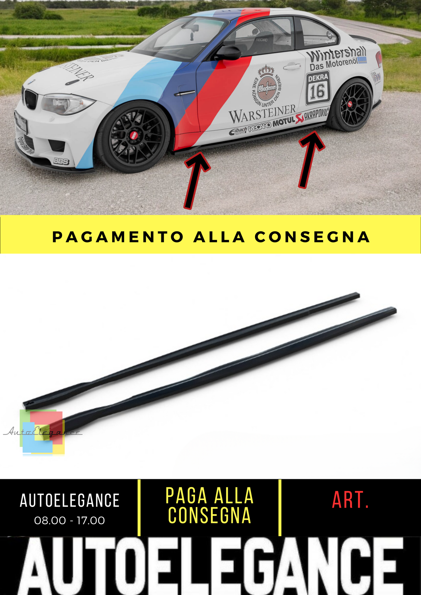 ⭐Minigonne Laterali Diffusori BMW 1 M Coupe E82⭐