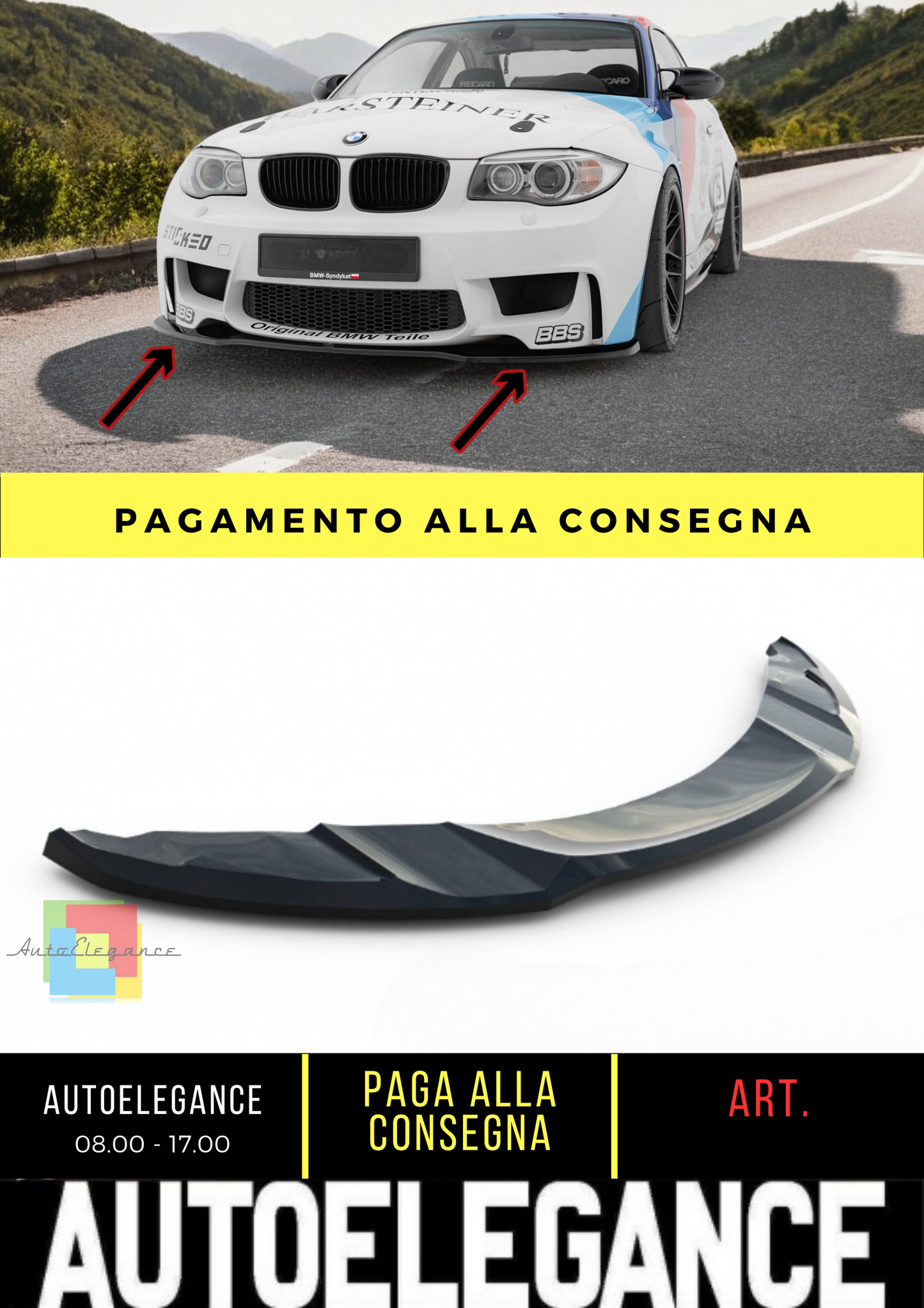 ⭐Splitter anteriore BMW 1 M Coupe E82⭐