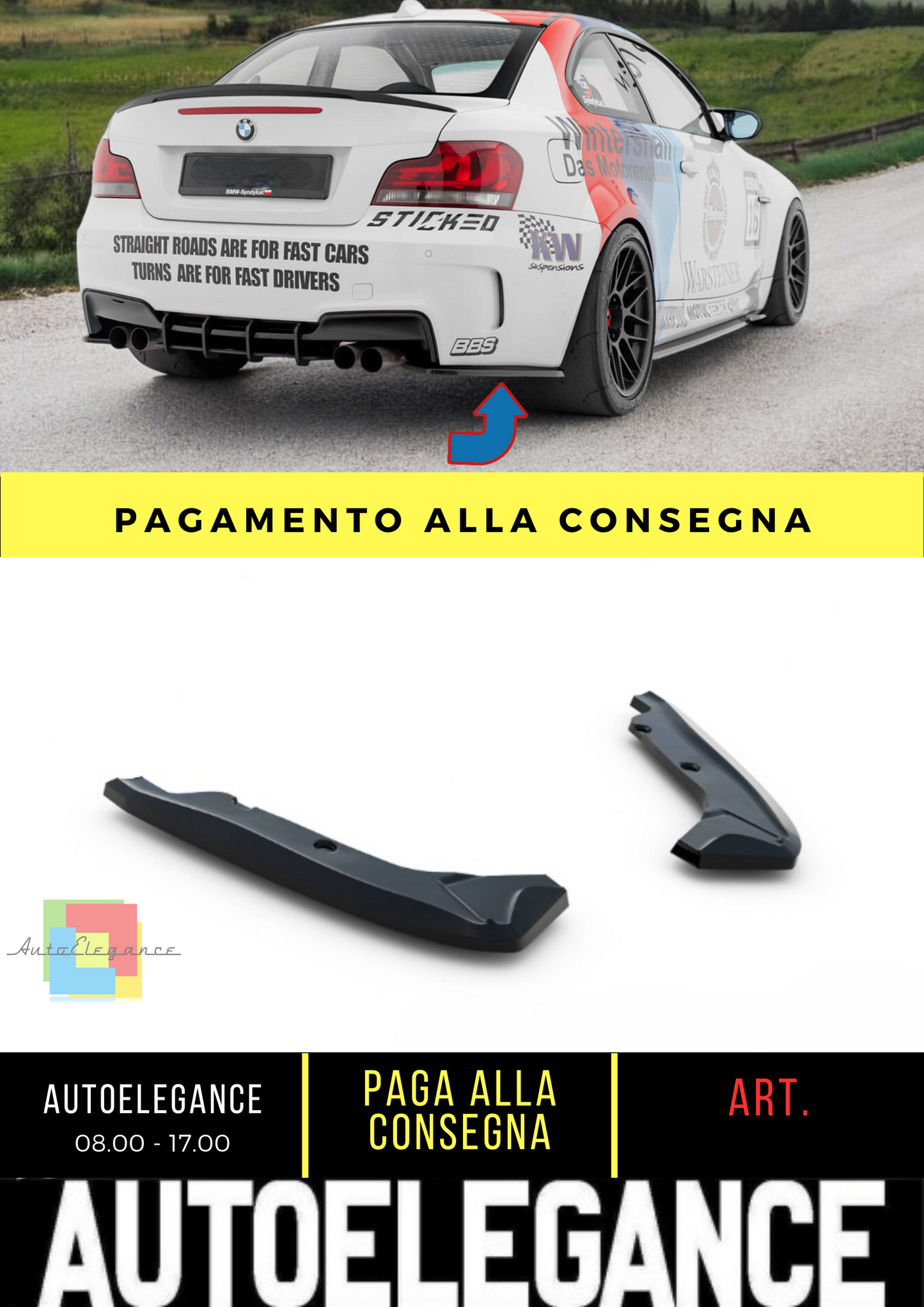 ⭐Spaccalegna Posteriore BMW 1 M Coupe E82⭐