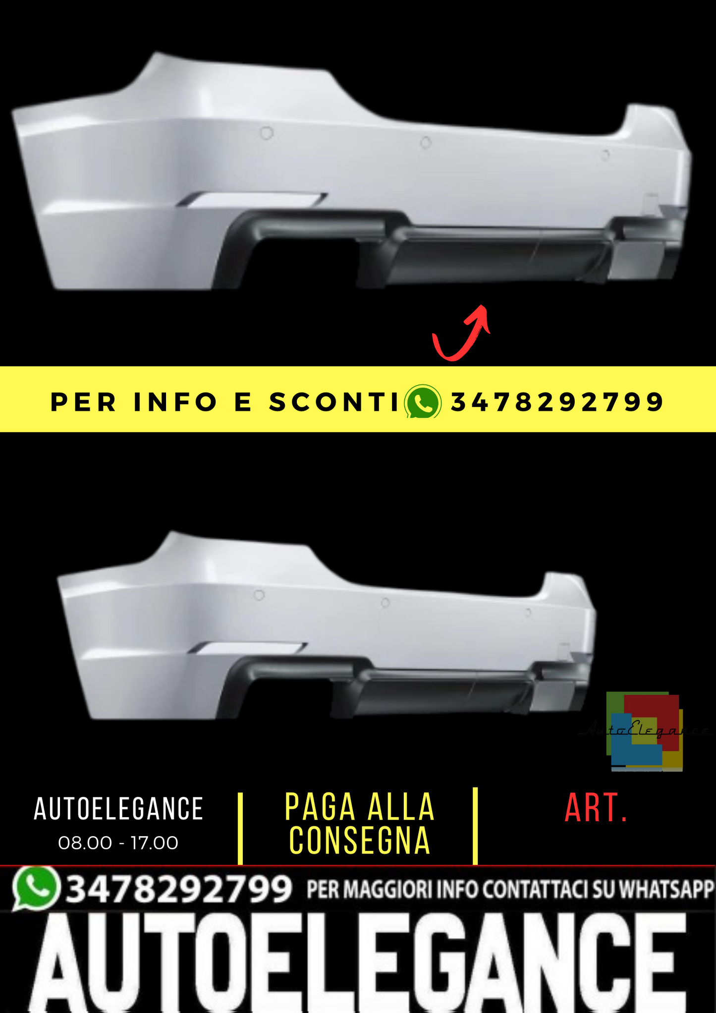 💕PARAURTI POSTERIORE ADATTO PER BMW E60 💕