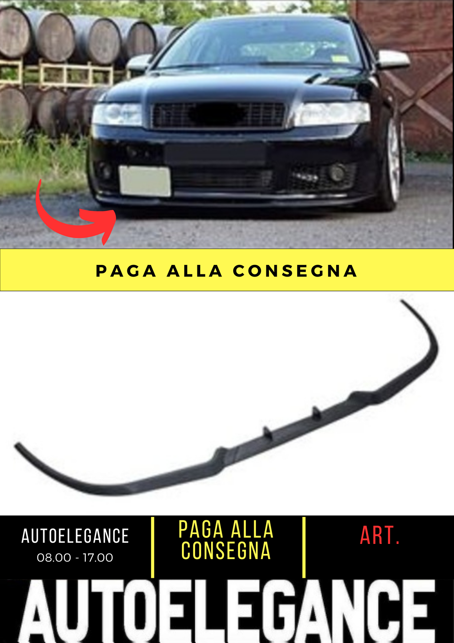 💕FRONT SPLITTER SUITABLE FOR AUDI A4 B6 💕