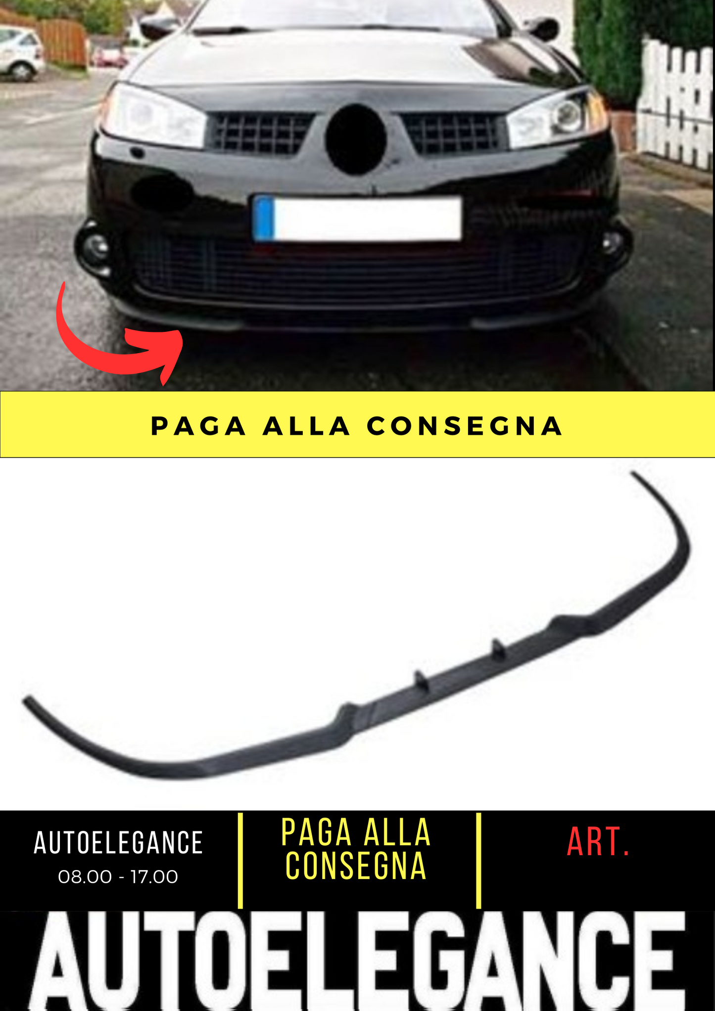 💕FRONT SPLITTER SUITABLE FOR RENAULT MEGANE MK2 MK3 💕