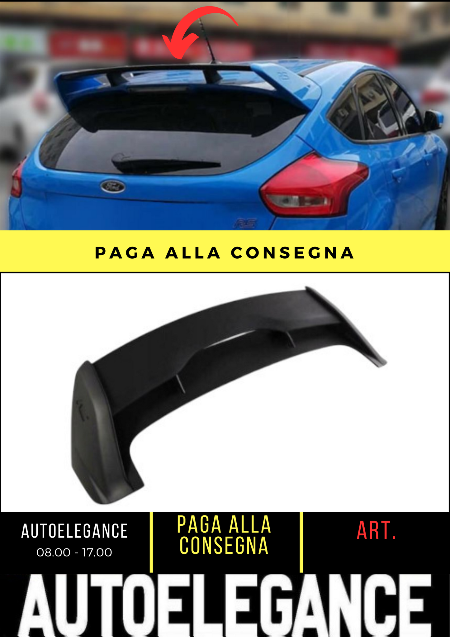 💕 SPOILER POSTERIORE ADATTO PER FORD FOCUS MK3 💕