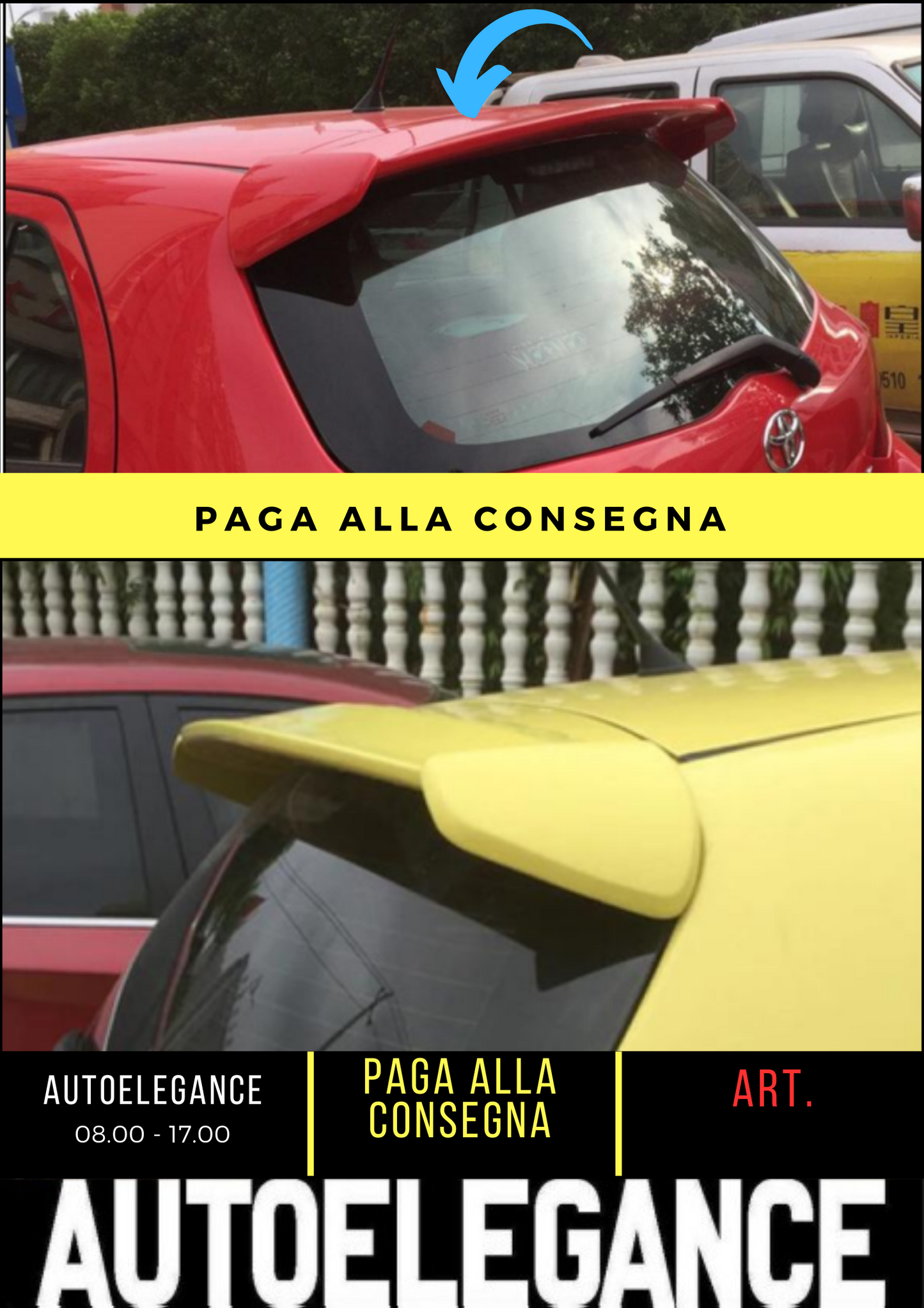 💕 SPOILER POSTERIORE ADATTO PER TOYOTA YARIS 2 💕