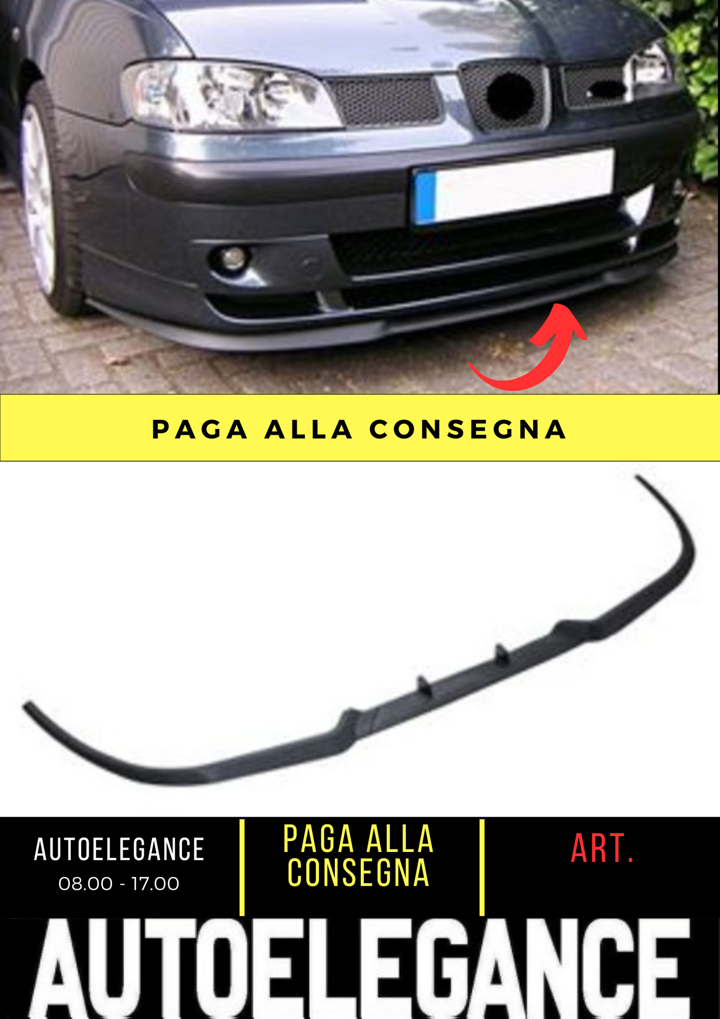💕FRONT SPLITTER SUITABLE FOR SEAT IBIZA MK2 MK3 6K💕