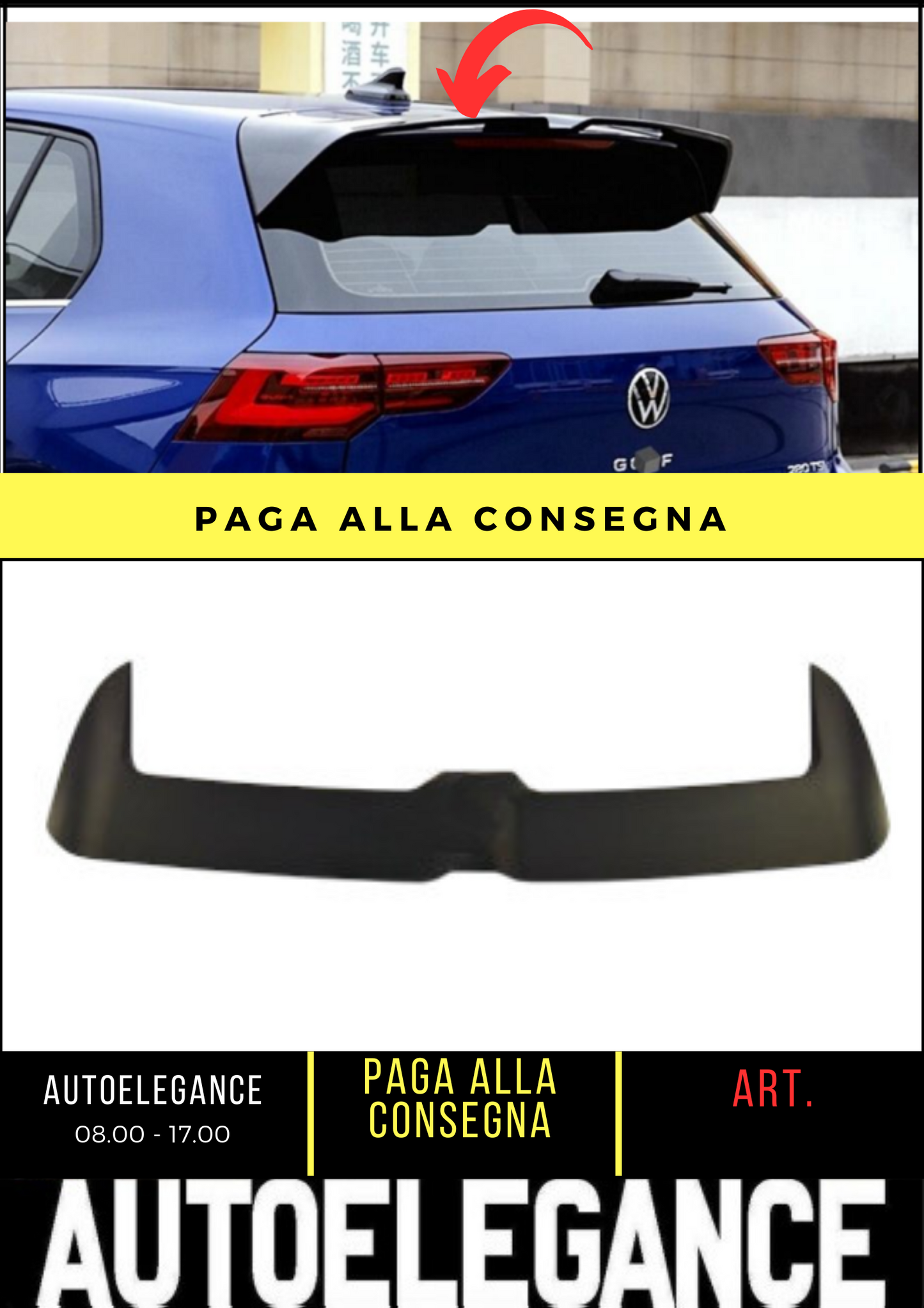 💕 REAR SPOILER SUITABLE FOR VW GOLF 8 💕