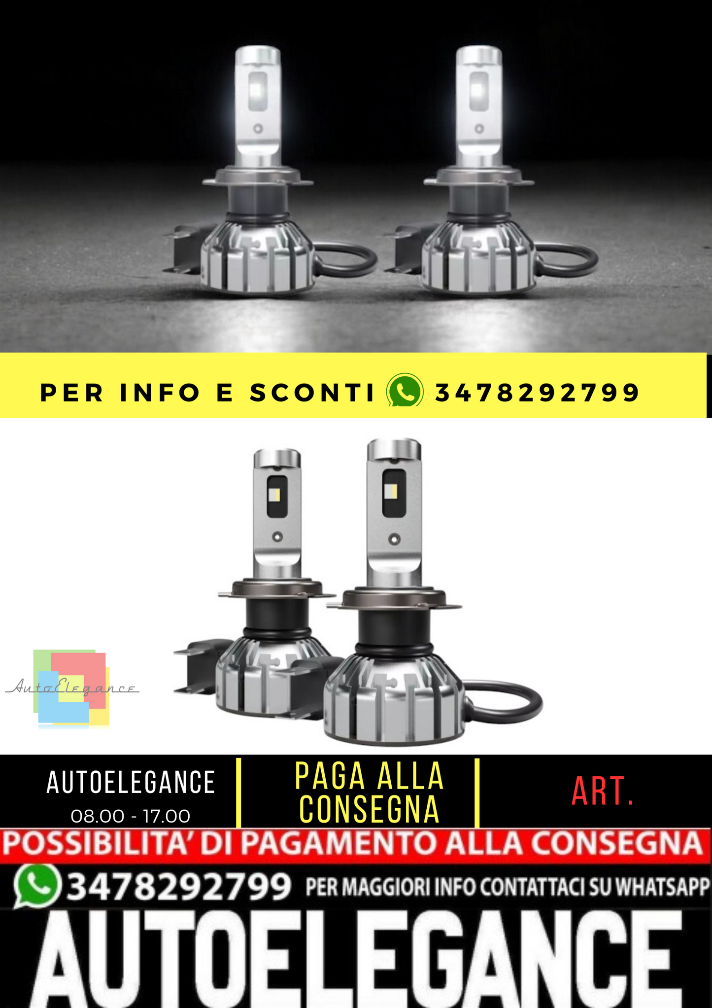 🔥OSRAM NIGHT BREAKER LED SMART H7 6000K Bianco freddo per Ford Kuga 2 2012-2019🔥