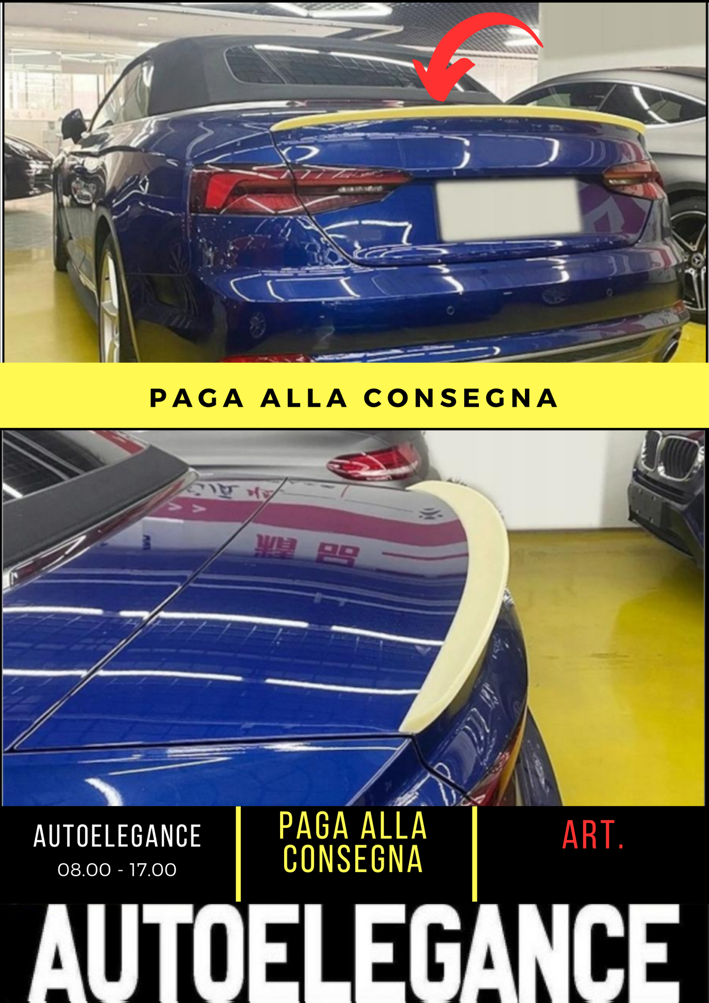 💕 SPOILER POSTERIORE ADATTO PER AUDI A5 F5 3D COUPE 💕