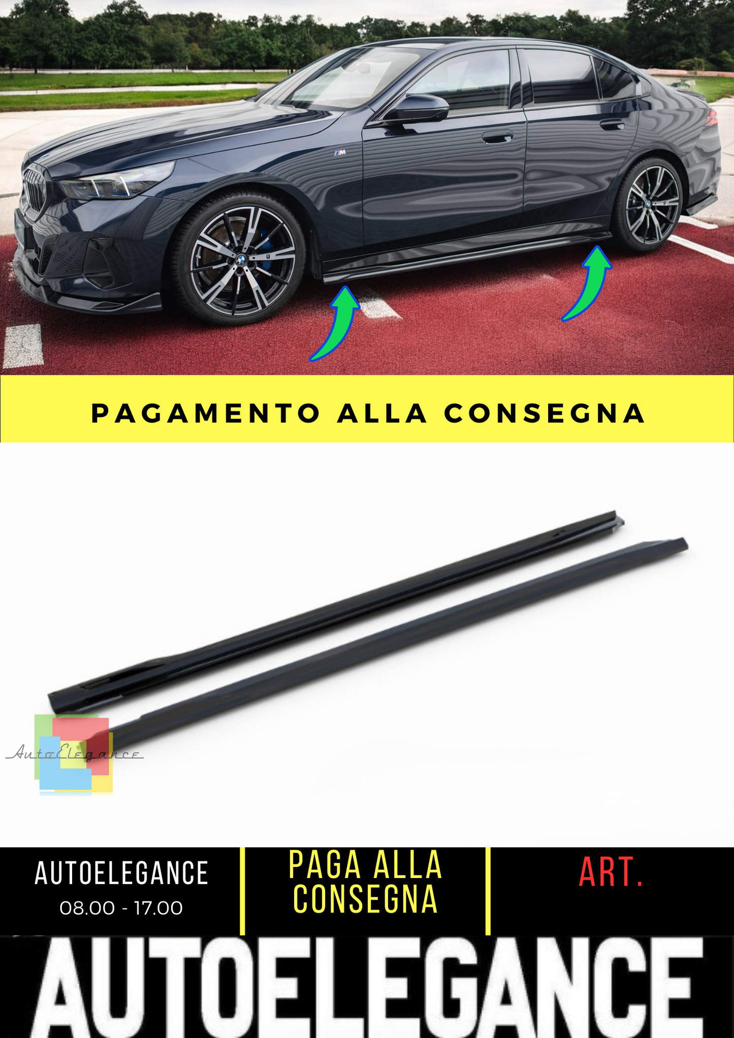 ⭐Minigonne Laterali Diffusori V.1 BMW 5 M-Pack G60⭐
