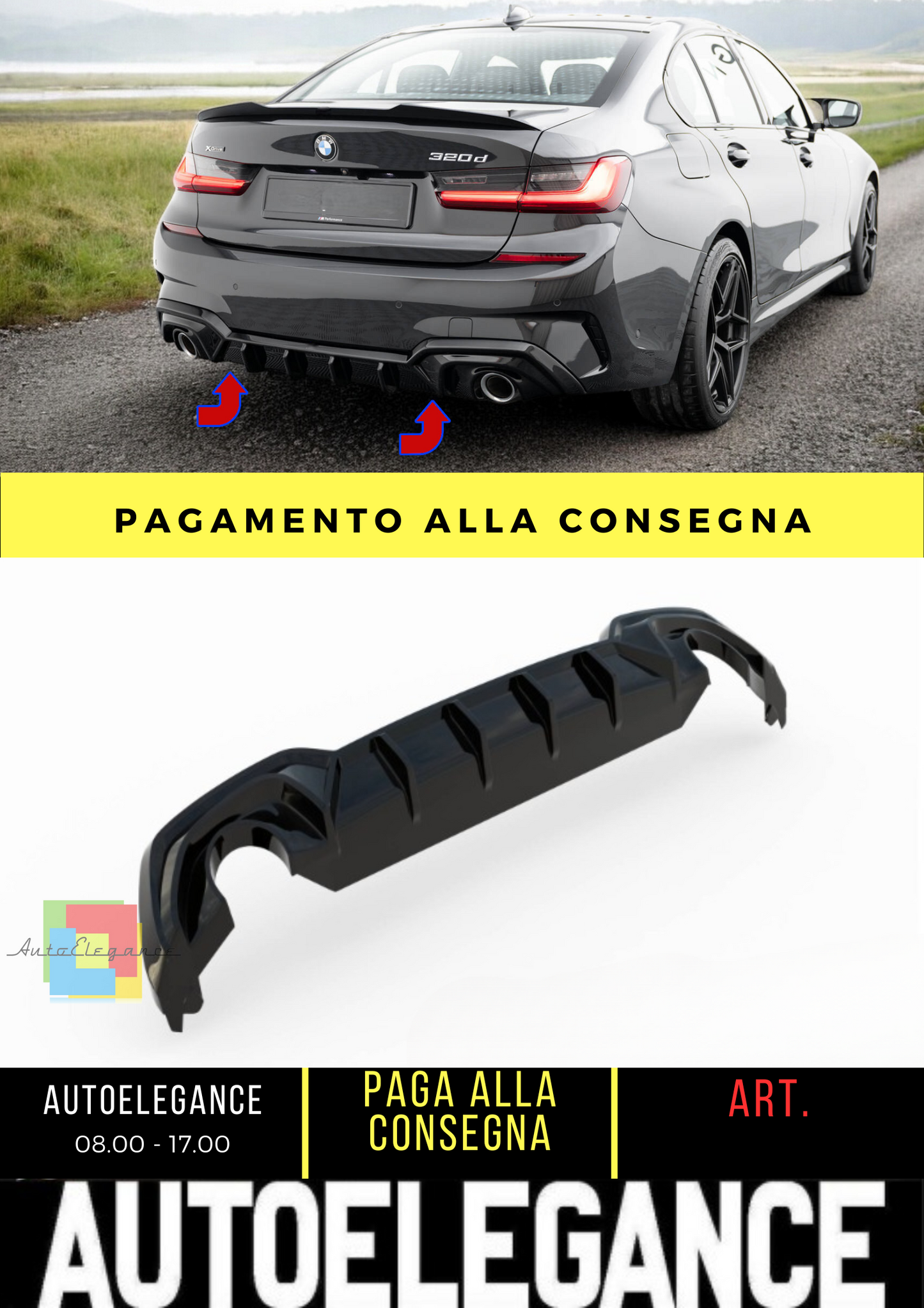 ✨Mantovana posteriore BMW 3 M-Pack G20/G21(Adatto per auto con gancio di traino✨