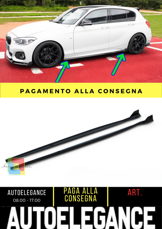 ✨Minigonne Laterali Diffusori V.4 + Alette BMW 1 M-Pack / M140i F20 Facelift✨