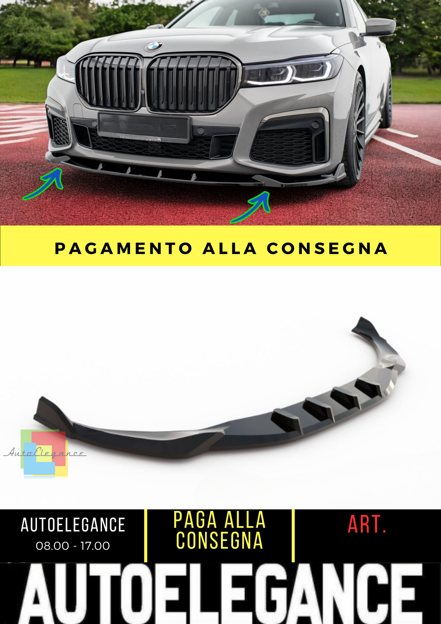 🔥Set di splitter BMW 7 G11 M-Pack Facelift🔥